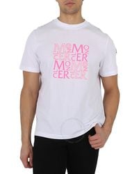 Moncler - Logo Print Cotton Jersey T-shirt - Lyst