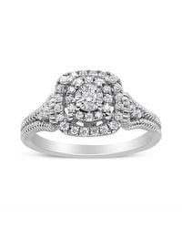 Haus of Brilliance - 925 Sterling 1/3 Cttw Miracle Set Round-Cut Diamond Cocktail Ring (H-I Color, I1-I2 Clarity) - Lyst