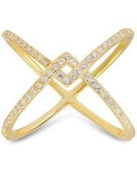 Kylie Harper - 14K Over Zig-Zag Crossover Cz Ring - Lyst