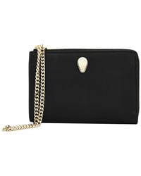 BVLGARI - Serpenti Forever Zipped Leather Card Holder - Lyst