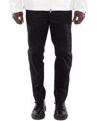 Moncler - Logo Long Cotton Pants - Lyst