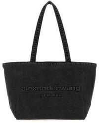 Alexander Wang - Slate Denim Punch Shopping Bag Greyaged Borse A Mano - Lyst