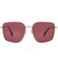 Victoria Beckham - Burgundy Square Sunglasses Vb234s 712 59 - Lyst