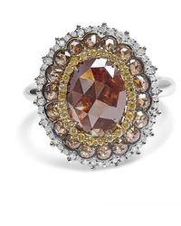 Haus of Brilliance - 14k Gold 3 1/2 Cttw Fancy Rose Cut Oval Diamond Triple Halo Cocktail Ring - Lyst