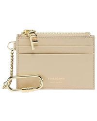 Ferragamo - Signature Stamp Leather Card Case - Lyst