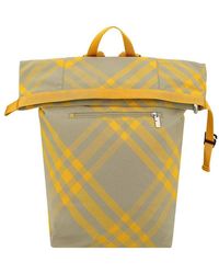 Burberry - Signature Check Roll Backpack - Lyst