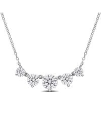 Amour - 2 1/2 Ct Dew Created Moissanite Heart Necklace - Lyst