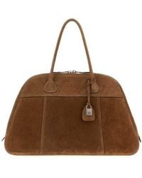 Miu Miu - Suede Vivant Shopping Bag Cacao Borse A Mano - Lyst