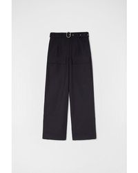 Jil Sander - Dark Wide Leg Trousers, Brand Size 48 Us - Lyst