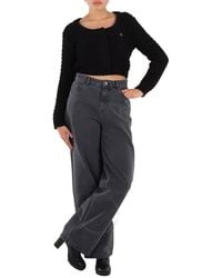 ROTATE BIRGER CHRISTENSEN - Chunky-Knit Cropped Cardigan, Brand Size 36 (Us - Lyst
