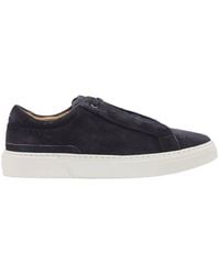 BOSS - Low Top Leather Sneaker, Brand Size 40 Us - Lyst