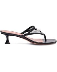 AMINA MUADDI - Cameron Crystal Thong Sandals - Lyst