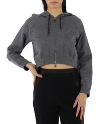 Roberto Cavalli - Ladies Melange Logo Print Cotton Zip Hoodie, Brand Size 42 (Us - Lyst