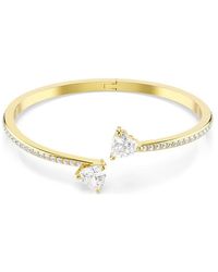 Swarovski - Mesmera Attract-Tone Plated Bangle, Size Small - Lyst