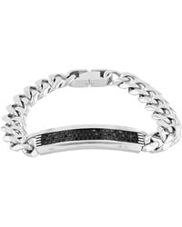 Robert Alton - Sapphire And Stainless Steel Id Bracelet - Lyst