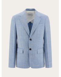 Ferragamo - Light Wool Silk Jacket, Brand Size 52 (Us - Lyst