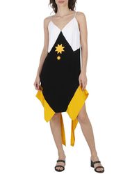 Burberry - Panel-Detail Geometric Slip Dress, Brand Size 2 (Us - Lyst