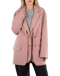 Tibi - Ladies Toffee Cassius Suiting Double Layer Liam Blazer - Lyst