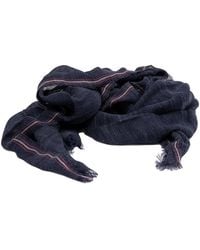 Brunello Cucinelli - Linen Silk Striped Scarf - Lyst