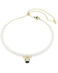 Swarovski - Idyllia Ladies Choker Bee Pendant Pearl Necklace - Lyst