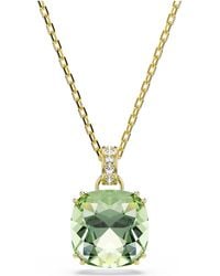 Swarovski - Millenia 18K Plated Cushion-Cut Necklace - Lyst