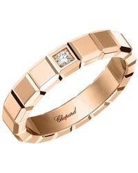 Chopard - Ice Cube 18K Rose 0.03 Ct Diamond Ring - Lyst