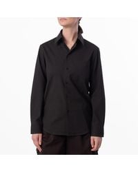 Burberry - Stretch Wool Long-Sleeved Shirt, Brand Size 10 Us - Lyst