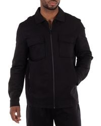 BOSS - Long Sleeve Zip-Up Overshirt - Lyst