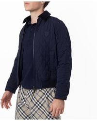 Burberry - Logo-Embroidered Quilted Jacket - Lyst