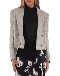 Stella McCartney - Double-Breasted Cropped Boxy Blazer, Brand Size 40 (Us - Lyst