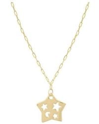 Tresorra - 14K Cutout Star Pendant Necklace - Lyst