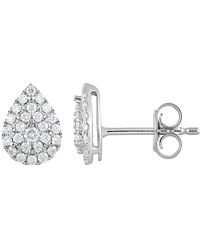 Brilliant Diamond - 1/3 Carat Lab Grown Halo Diamond Stud Earrings - Lyst