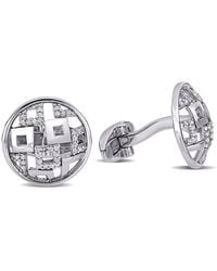 Amour - 1/5 Ct Tw Diamond Lattice Cufflinks - Lyst