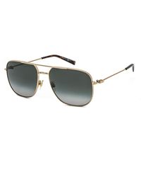 Givenchy Gold Tone Aviator/pilot Sunglasses - Metallic