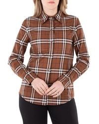 Burberry - Long Sleeve Vintage Check Pattern Shirt, Brand Size 4 Us - Lyst