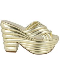 Ferragamo - Rey Sculptural Platform Sandals - Lyst
