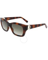 Ferragamo - Grey Gradient Square Sunglasses Sf1012s 214 53 - Lyst