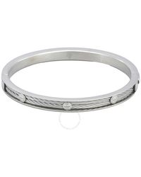 Charriol - Forever Eternity Stainless Steel Cable Bangle - Lyst