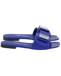Ferragamo - Lyana Double-Bow Slides - Lyst