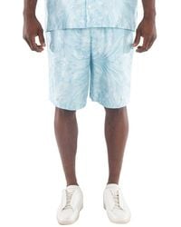 Versace - Barocco Print Silk Shorts - Lyst
