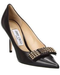 Jimmy Choo - Love Bow 85 Leather Pumps, Brand Size 35 Us - Lyst