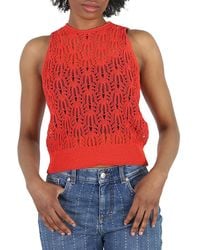 Stella McCartney - Ladies Bright Pointelle Stitch Top - Lyst