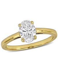 Created Forever - 1Ct Tw Oval-Cut Lab Grown Diamond Solitaire Engagement Ring - Lyst