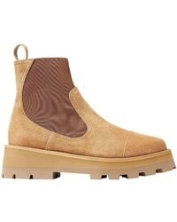 Jimmy Choo - Clayton Crystal Embellished Suede Ankle Boots, Brand Size 35 Us - Lyst
