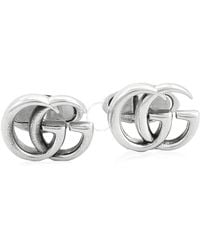Gucci - Sterling Cufflinks With Double G Motif - Lyst