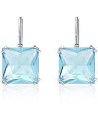 Swarovski - Ladies Millenia Square Cut Crystal Drop Earrings - Lyst