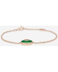 Gucci - Interlocking G 18K Rose Agate And Diamond Bracelet - Lyst