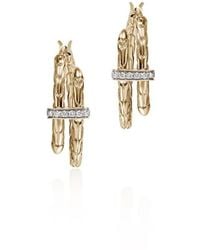 John Hardy - Spear Hoop Earring, Diamonds, 22.5Mm - Lyst