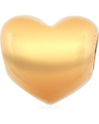 PANDORA - Be Love 14K-Plated Engravable Heart Charm - Lyst