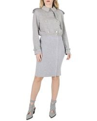 Burberry - Ladies Melange Technical Wool Reconstructed Trench Coat, Brand Size 10 (Us - Lyst